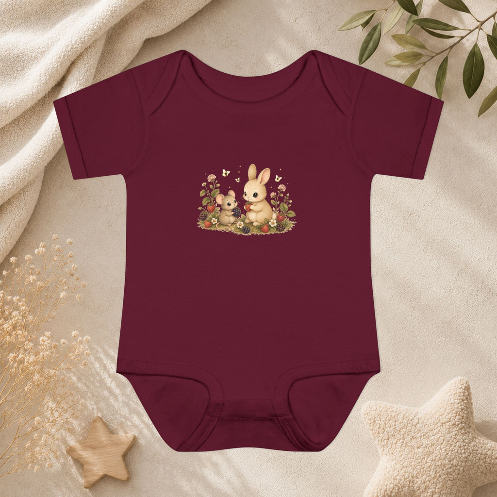 Baby Bodysuit — Cute Bunny & Mouse Onesie