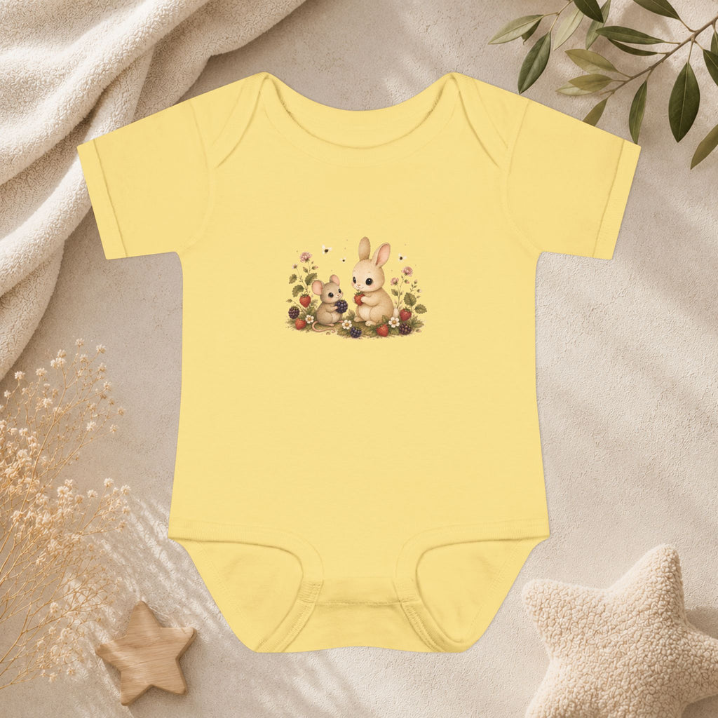 Baby Bodysuit — Cute Bunny & Mouse Onesie