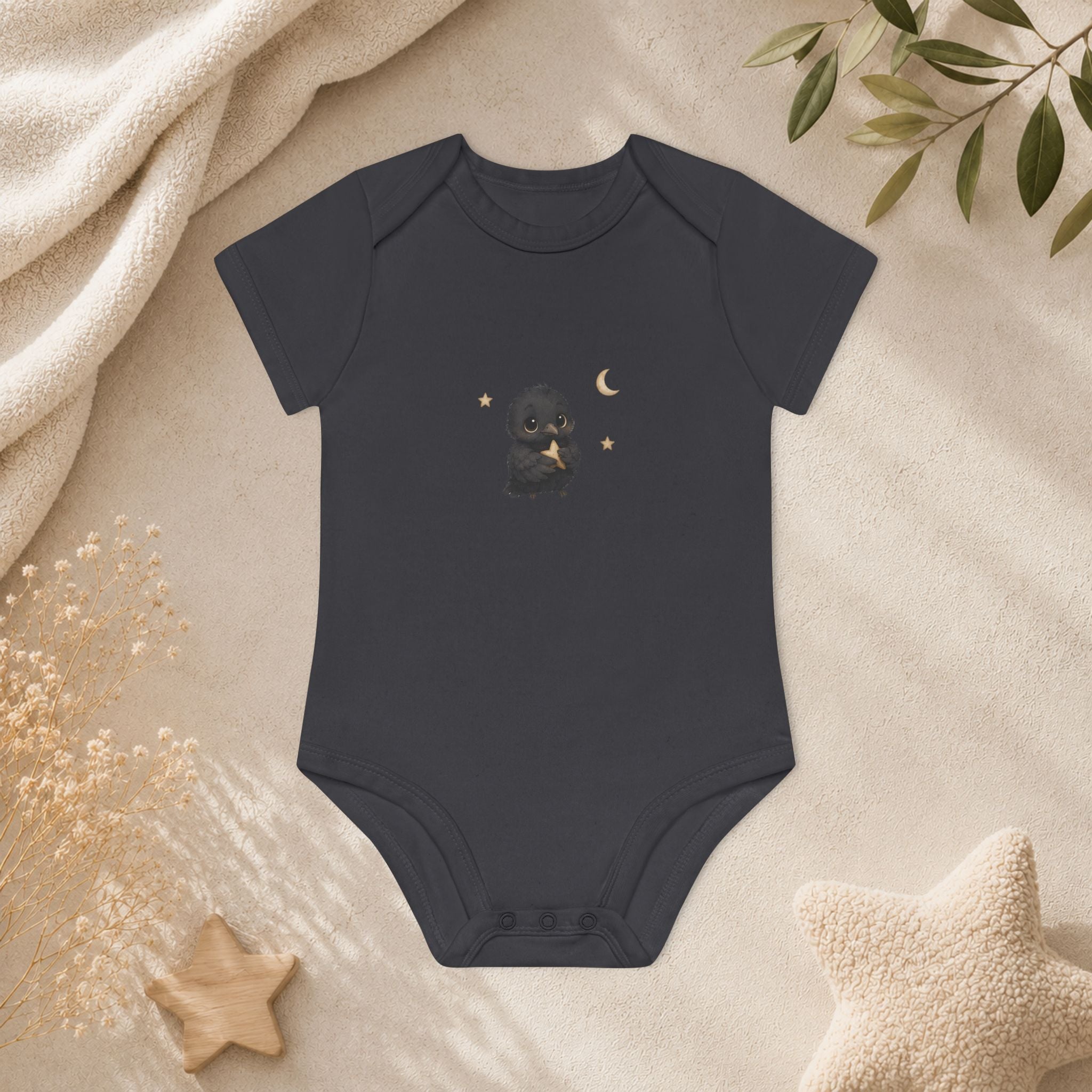 Baby Organic Short Sleeve Body - Crow