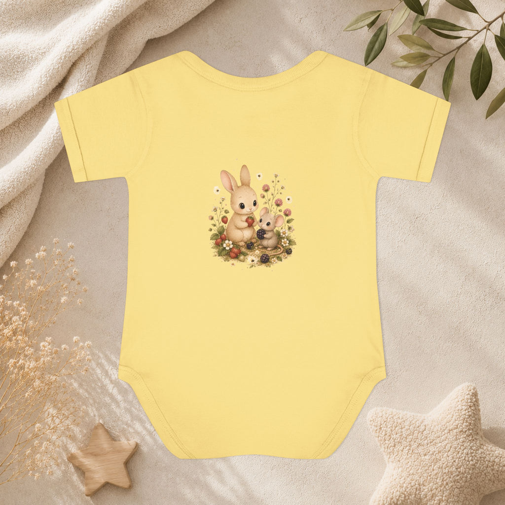 Baby Bodysuit — Cute Bunny & Mouse Onesie