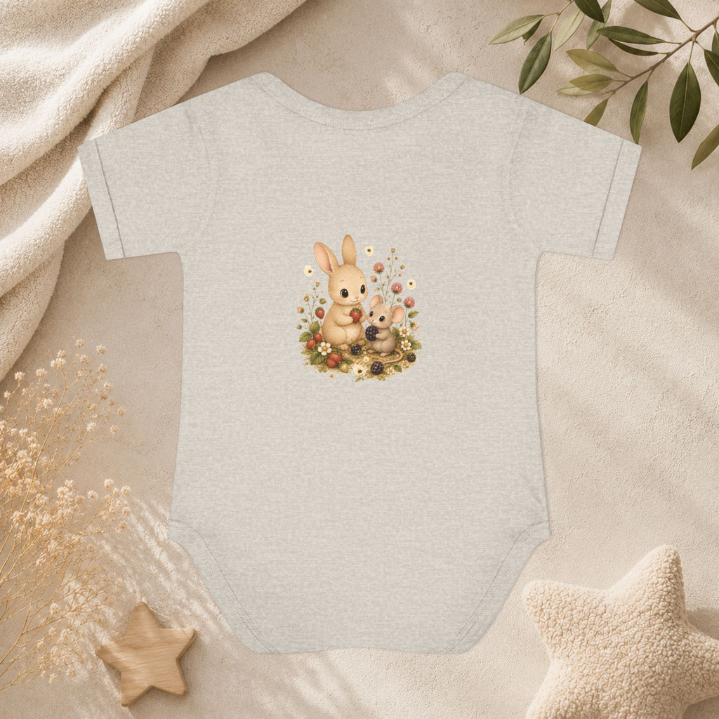 Baby Bodysuit — Cute Bunny & Mouse Onesie