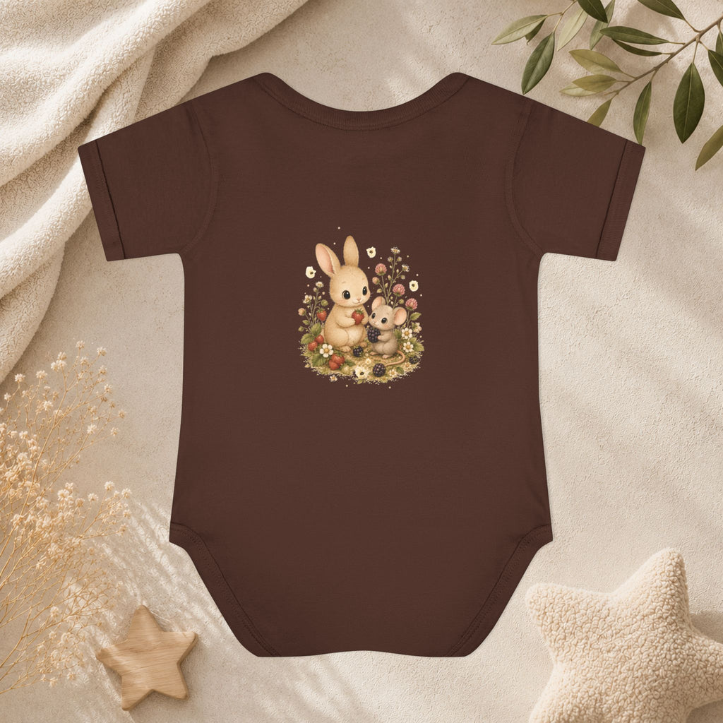 Baby Bodysuit — Cute Bunny & Mouse Onesie