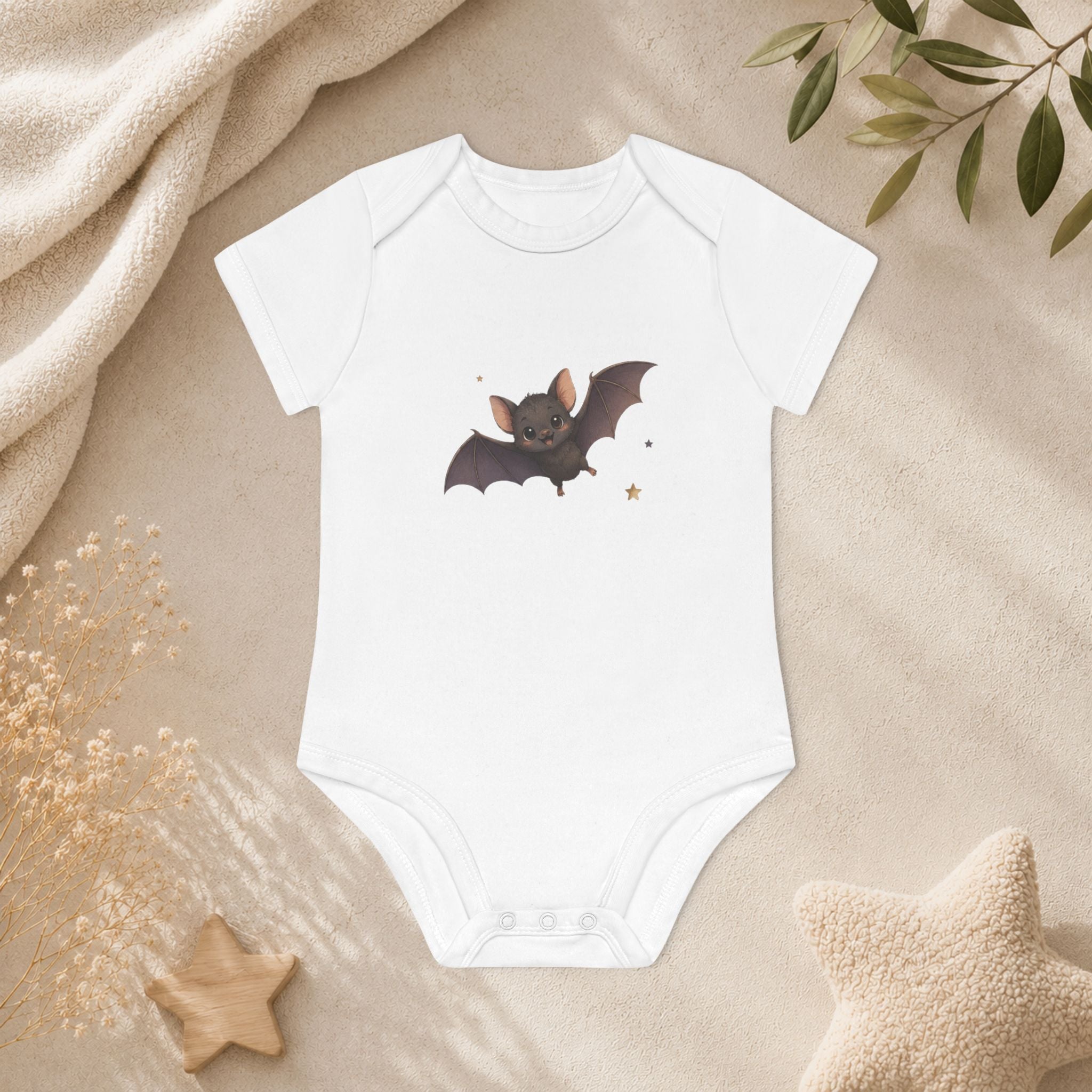Baby Organic Short Sleeve Body - Bat