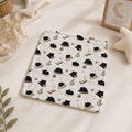 Minky Baby Lovey Blanket - Sleepy Black Cat