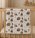 Minky Baby Lovey Blanket - Sleepy Moth