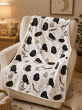 Soft Fleece Baby Blanket - Sleepy Crow