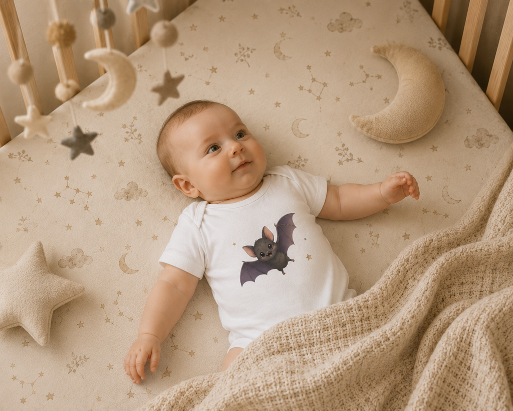 Baby Organic Short Sleeve Body - Bat