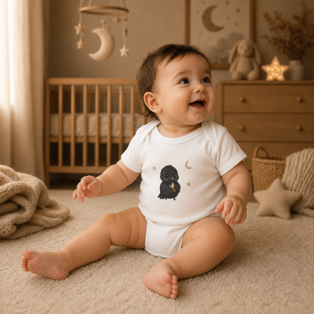 Baby Organic Short Sleeve Body - Crow