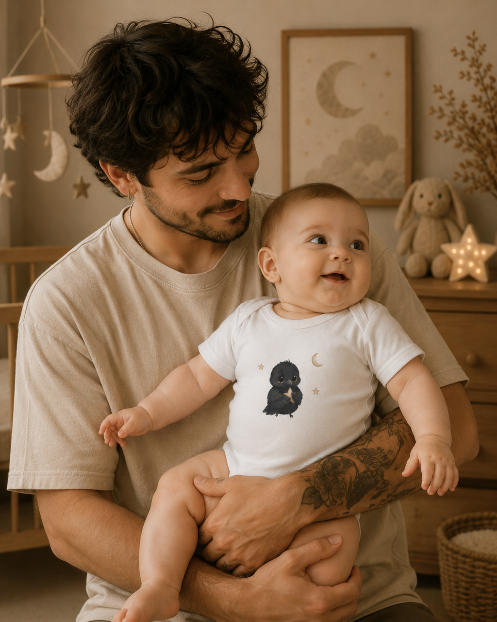 Baby Organic Short Sleeve Body - Crow