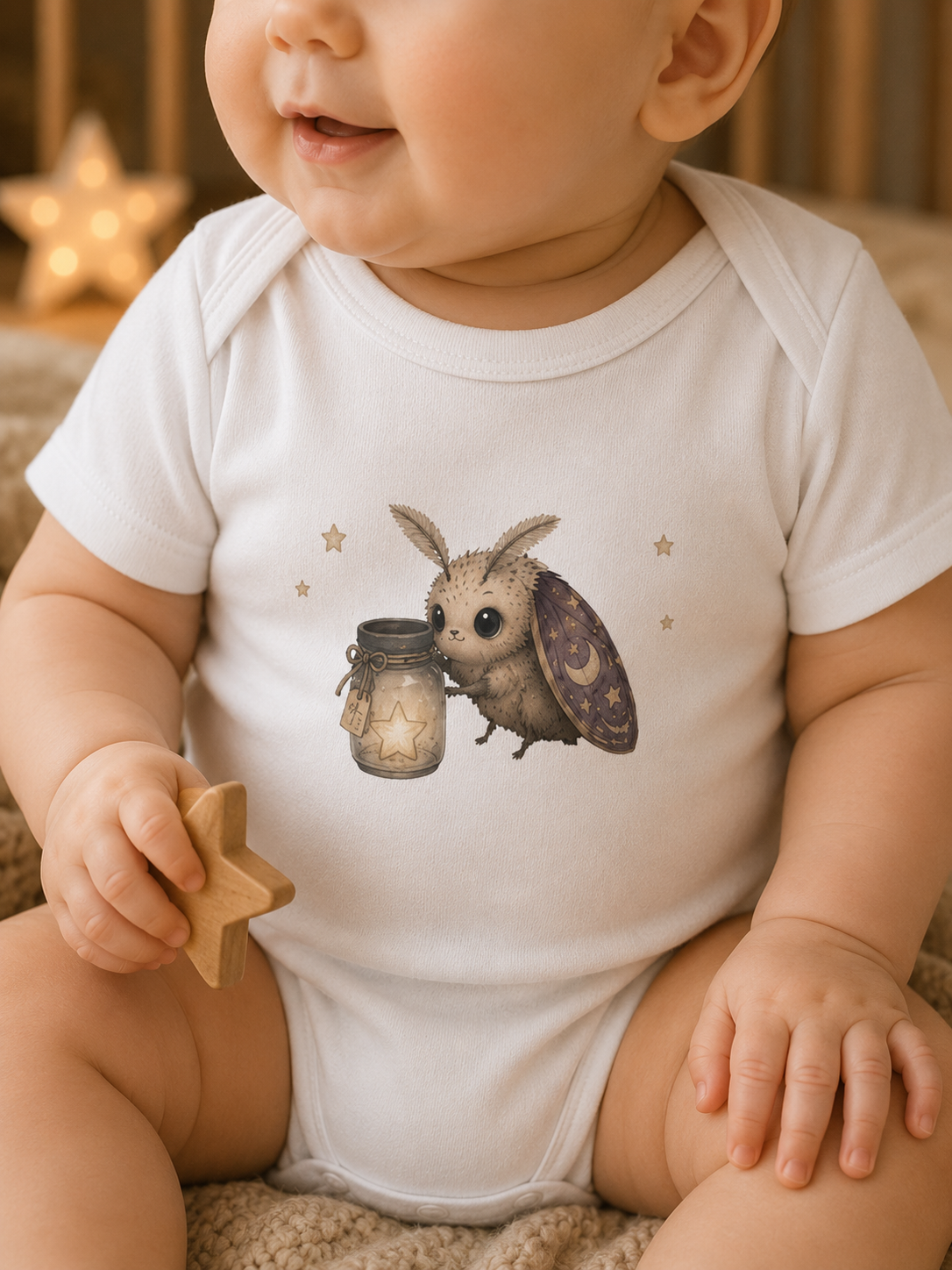 Baby Organic Short Sleeve Body - Moth