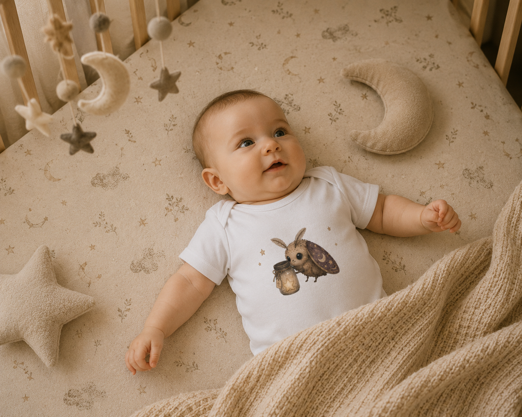 Baby Organic Short Sleeve Body - Moth