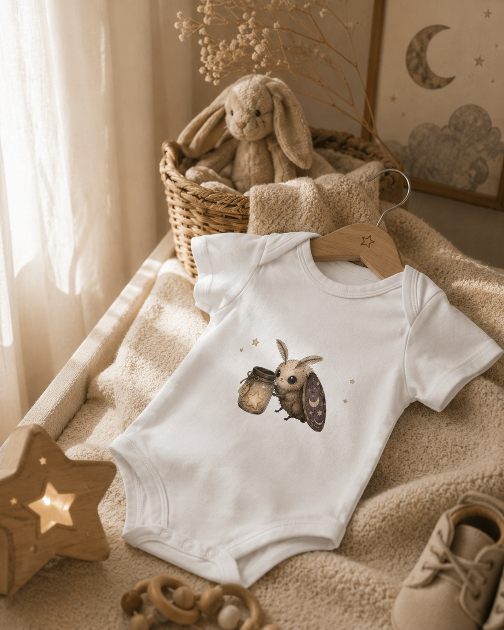 Baby Organic Short Sleeve Body - Moth