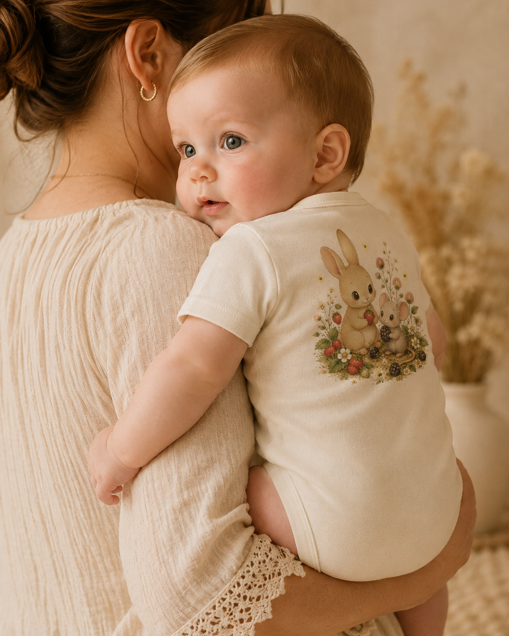 Baby Bodysuit — Cute Bunny & Mouse Onesie
