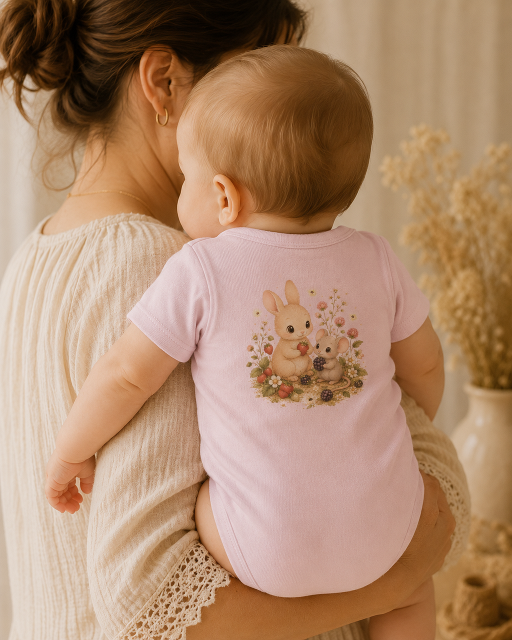 Baby Bodysuit — Cute Bunny & Mouse Onesie