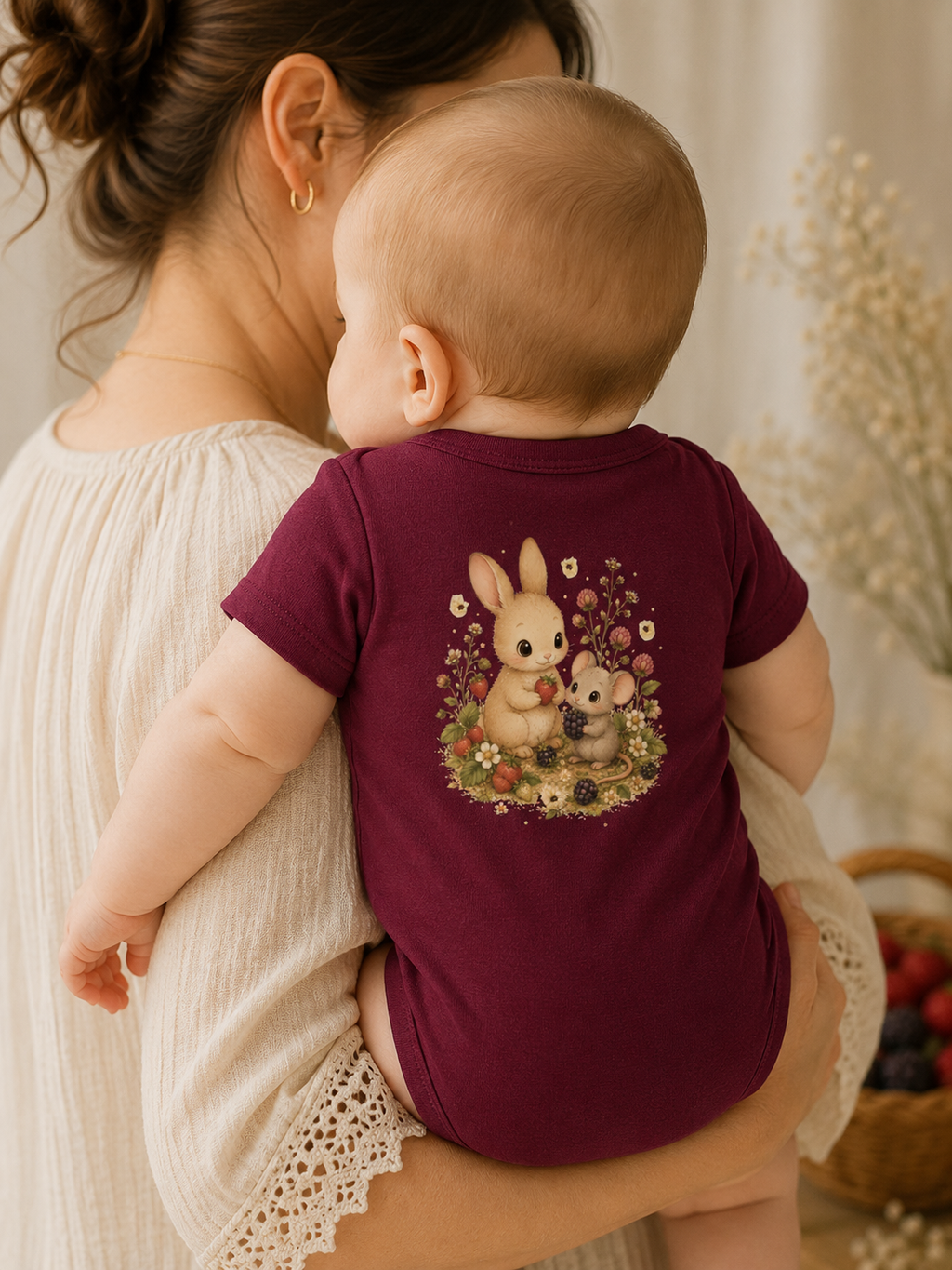 Baby Bodysuit — Cute Bunny & Mouse Onesie