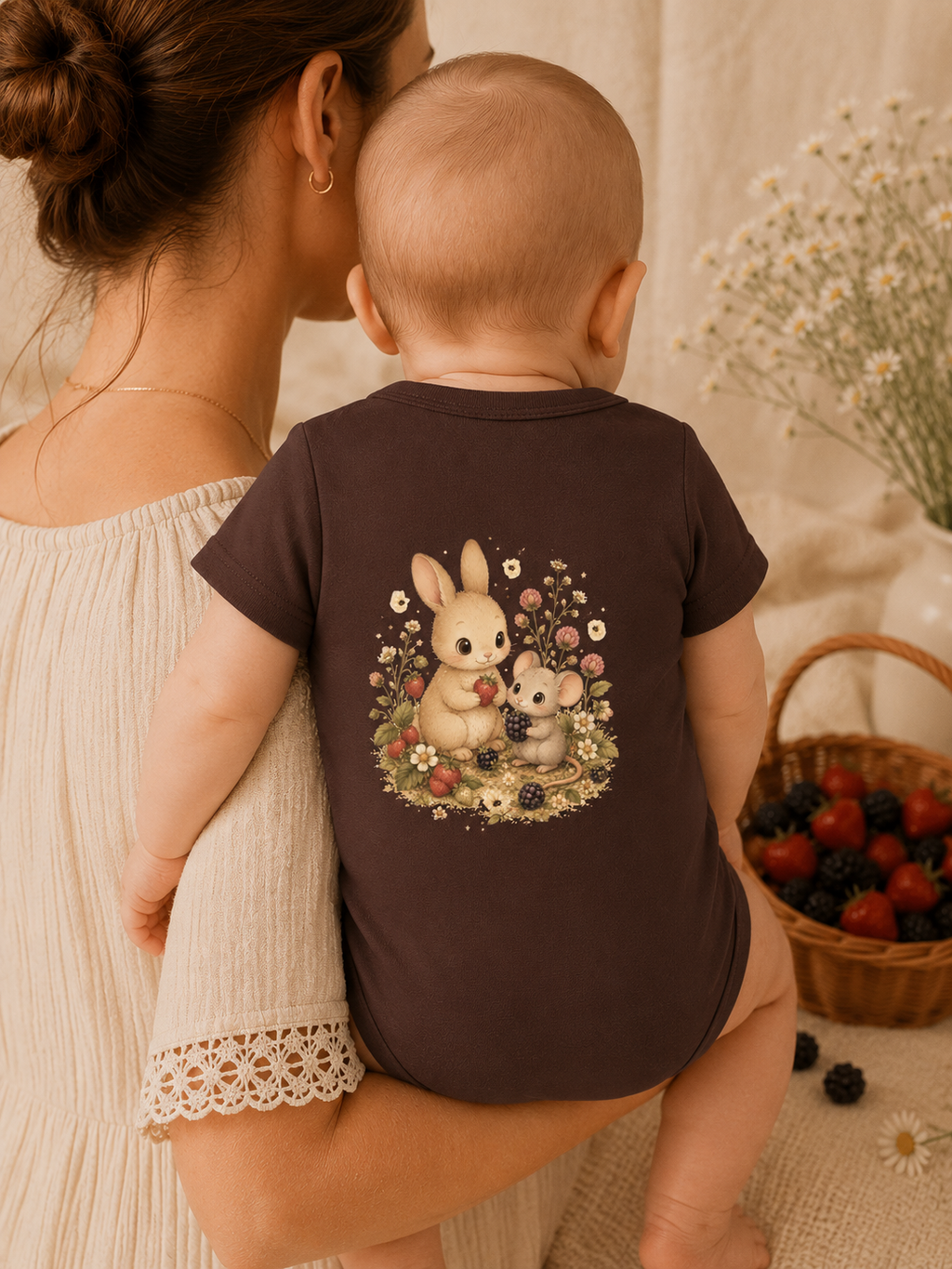 Baby Bodysuit — Cute Bunny & Mouse Onesie