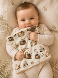 Minky Baby Lovey Blanket - Cute Bunny & Mouse