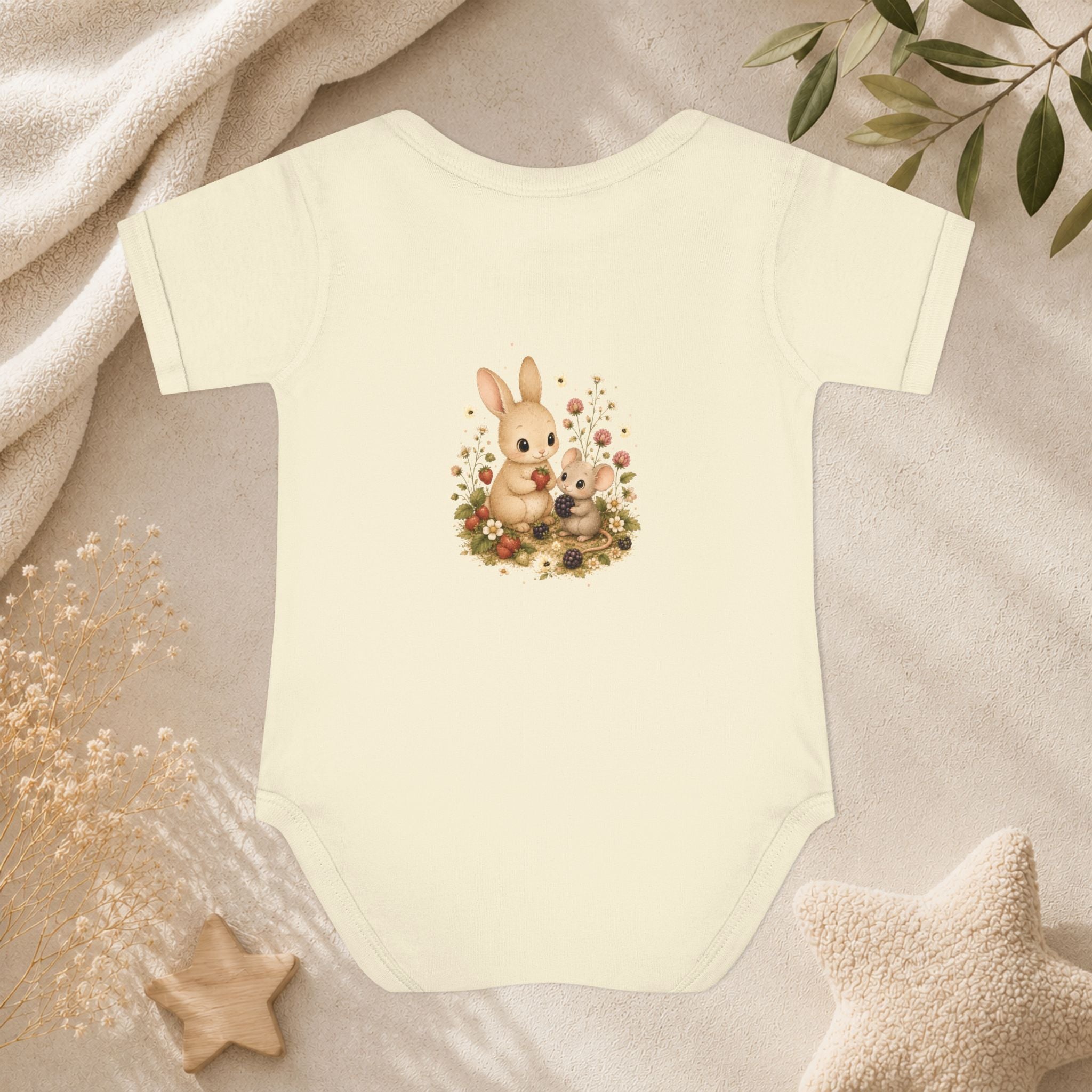 Baby Bodysuit — Cute Bunny & Mouse Onesie