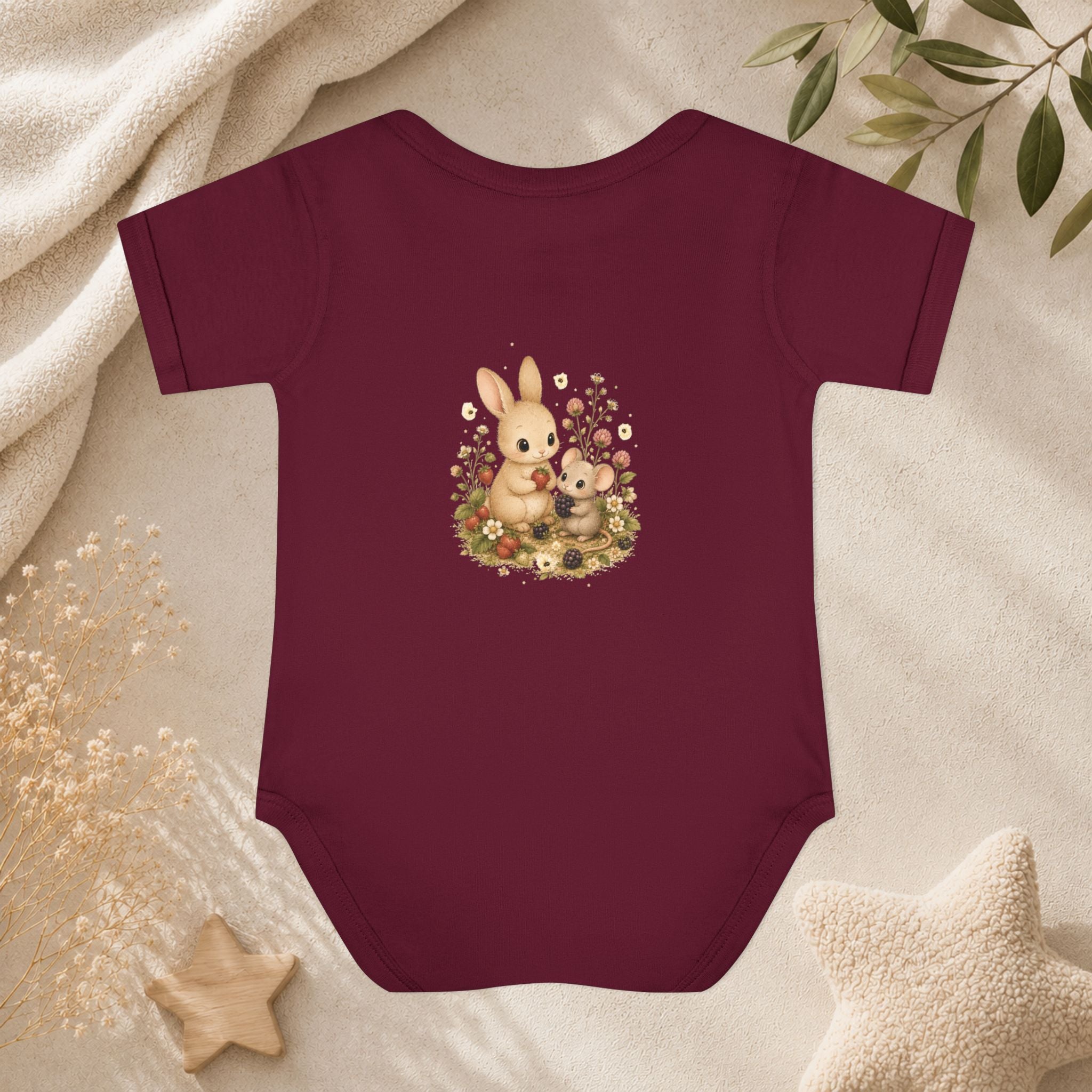 Baby Bodysuit — Cute Bunny & Mouse Onesie
