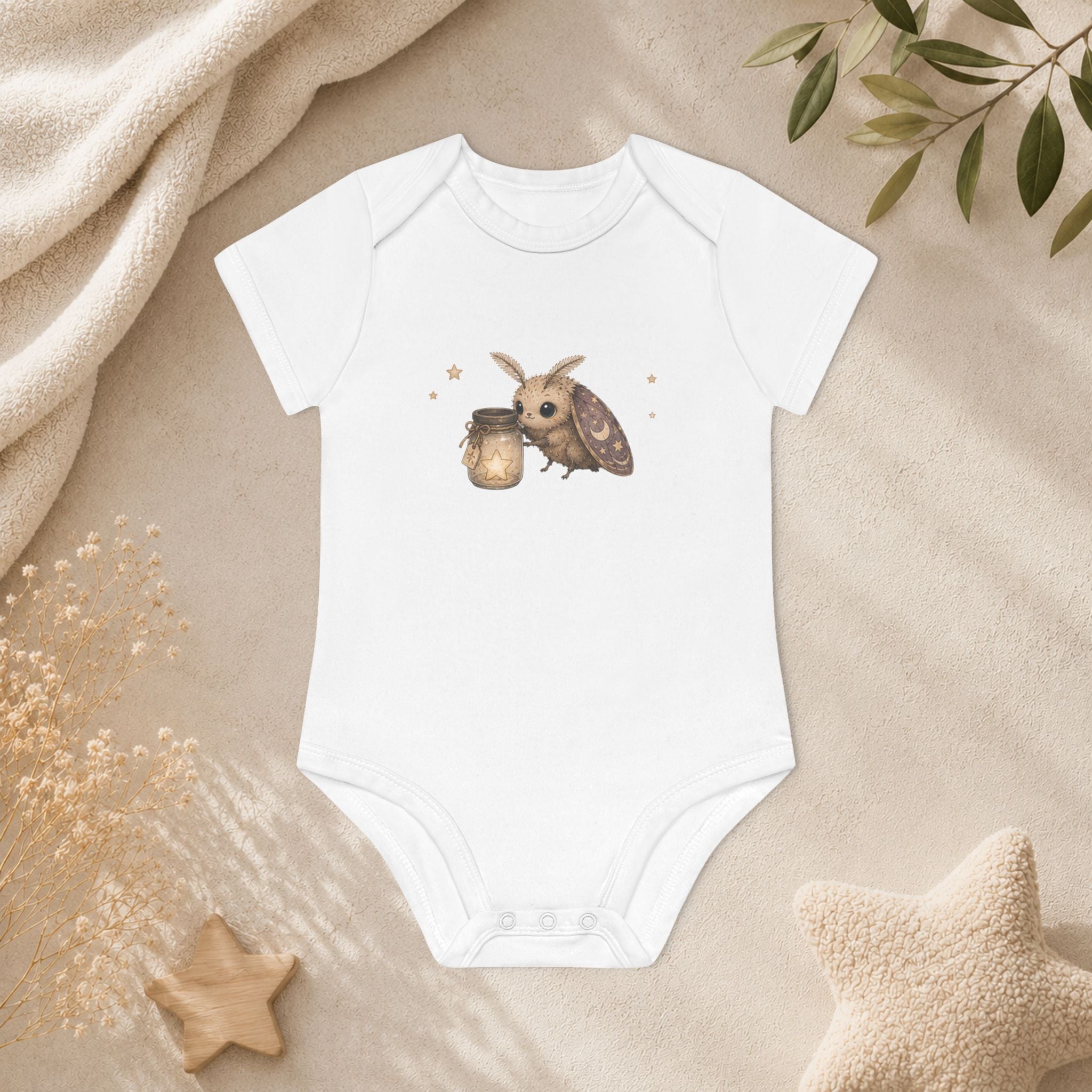Baby Organic Short Sleeve Body - Moth