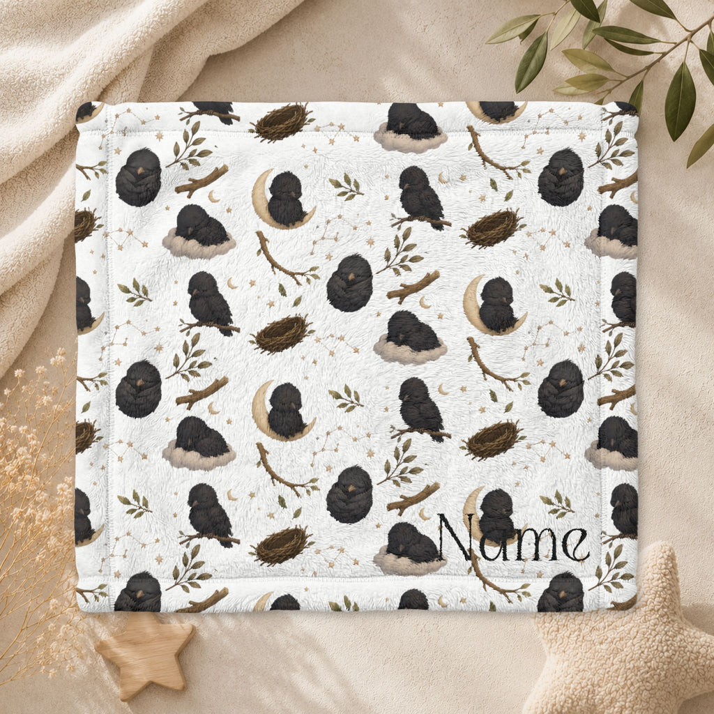 Minky Baby Lovey Blanket – Sleepy Crow