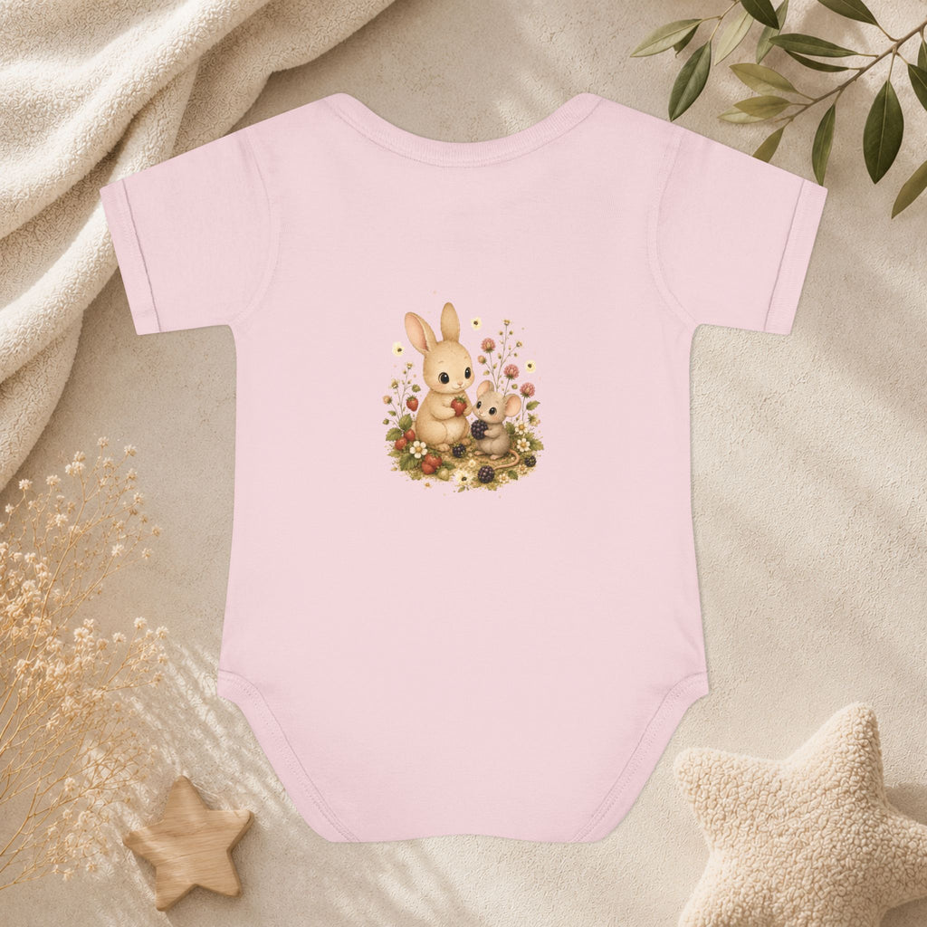 Baby Bodysuit — Cute Bunny & Mouse Onesie